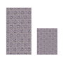Mijölnir Juego de alfombras de baño Beige, lila y morado (2 piezas)